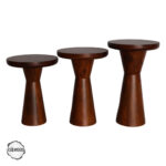 Priene 4000 Doğal Ahşap Mantar Sehpa Takımı