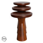 Priene 4000 Doğal Ahşap Mantar Sehpa Takımı