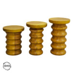 Zeugma 1006 Doğal Ahşap Mantar Sehpa Takımı