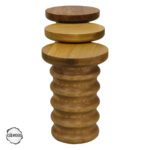 Zeugma 1009 Doğal Ahşap Mantar Sehpa Takımı