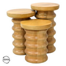 Zeugma 3000 Doğal Ahşap Mantar Sehpa Takımı