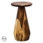 AsilWood 2000 Alinda Stil Ceviz Doğal Ahşap Mantar Sehpa 45x33 cm