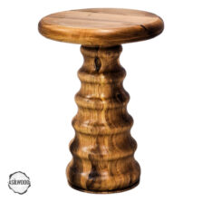 AsilWood 2000 Ceviz Doğal Ahşap Mantar Sehpa 53x33 cm