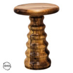 AsilWood 2000 Ceviz Doğal Ahşap Mantar Sehpa 53x33 cm