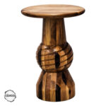 AsilWood 2000 Top Gövdeli Ceviz Doğal Ahşap Mantar Sehpa 53x33 cm