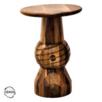 AsilWood 2000 Top Gövdeli Ceviz Doğal Ahşap Mantar Sehpa 53x33 cm