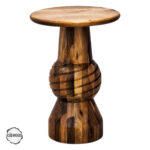 AsilWood 2000 Top Gövdeli Ceviz Doğal Ahşap Mantar Sehpa 53x33 cm