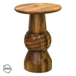 AsilWood 2000 Top Gövdeli Ceviz Doğal Ahşap Mantar Sehpa 53x33 cm