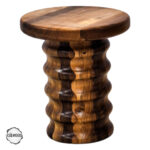 AsilWood 2000 Zeugma Stil Ceviz Doğal Ahşap Mantar Sehpa 45x33 cm