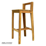 Kayın Doğal Ahşap Kare Tablalı Kafe Bistro Bar Taburesi Thonet Sandalye