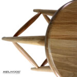 Kayın Doğal Ahşap Yuvarlak Tablalı Kafe Bistro Bar Taburesi Thonet Sandalye