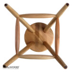 Kayın Doğal Ahşap Yuvarlak Tablalı Kafe Bistro Bar Taburesi Thonet Sandalye