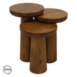 Assos 4000 Doğal Ahşap Mantar Sehpa Takımı