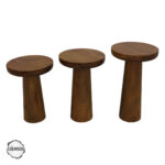 Assos 4000 Doğal Ahşap Mantar Sehpa Takımı