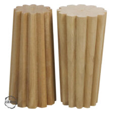 CNC Torna Ayak Konik Dilimli Doğal Ahşap Mobilya Ayağı (AWC.160.8.15)