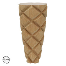 CNC Torna Ayak Kozalak Biçim Doğal Ahşap Mobilya Ayağı (AWC.131.8.15)