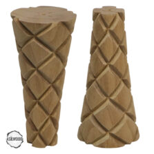 CNC Torna Ayak Kozalak Biçim Doğal Ahşap Mobilya Ayağı (AWC.131.8.15)