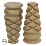 CNC Torna Ayak Kozalak Biçim Doğal Ahşap Mobilya Ayağı (AWC.142.8.15)