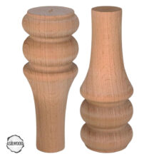 CNC Torna Ayak Lamba Biçimli Doğal Ahşap Mobilya Ayağı (AWC.120.7.15)