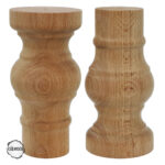 CNC Torna Ayak Lamba Biçimli Doğal Ahşap Mobilya Ayağı (AWC.145.8.15)