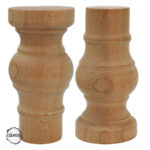 CNC Torna Ayak Lamba Biçimli Doğal Ahşap Mobilya Ayağı (AWC.145.8.15)