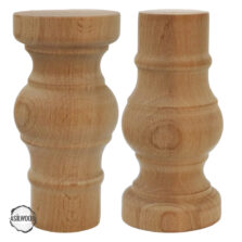 CNC Torna Ayak Lamba Biçimli Doğal Ahşap Mobilya Ayağı (AWC.145.8.15)