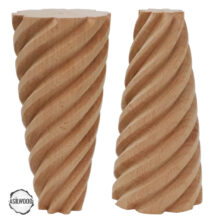 CNC Torna Ayak Sarmal Konik Doğal Ahşap Mobilya Ayağı (AWC.130.8.15)