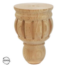 CNC Torna Topuz Ayak Doğal Ahşap Mobilya Ayağı (AWC.156.8.10)