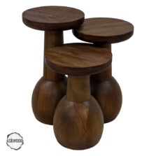 Lidya 4000 Doğal Ahşap Mantar Sehpa Takımı