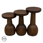 Lidya 4000 Doğal Ahşap Mantar Sehpa Takımı