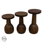 Lidya 4000 Doğal Ahşap Mantar Sehpa Takımı