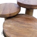 Lidya 4000 Doğal Ahşap Mantar Sehpa Takımı