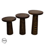 Assos 1002 Doğal Ahşap Dokulu Yüzey Mantar Sehpa Takımı