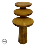 Assos 1008 Çizgili Çam Gövde Dokulu Yüzey Mantar Sehpa Takımı