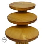 Assos 1008 Çizgili Çam Gövde Dokulu Yüzey Mantar Sehpa Takımı