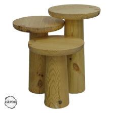 Assos 2000 Çam Dokulu Yüzey Mantar Sehpa Takımı